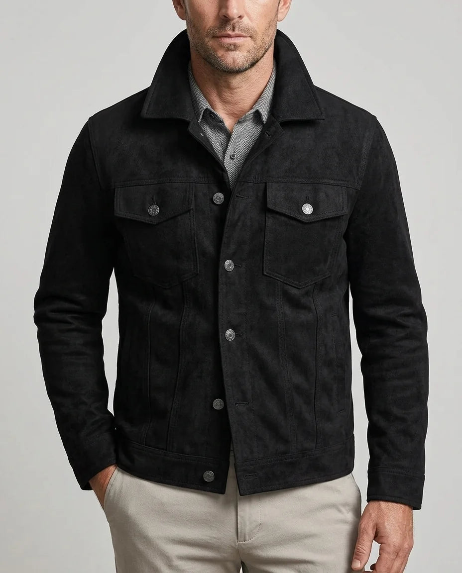 Bramwell Men's Suede Utility Jacket