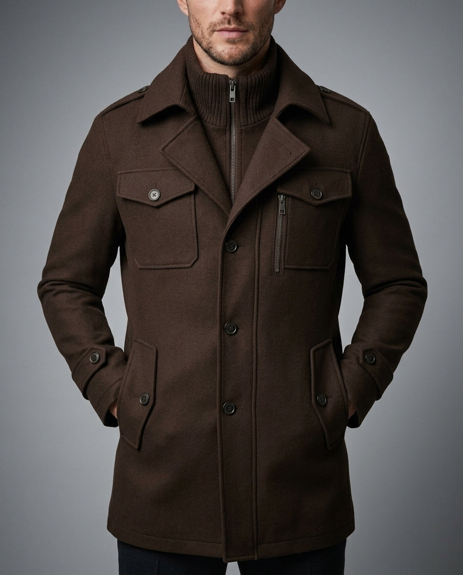 Callaghan Men's Layered Zip Field Coat
