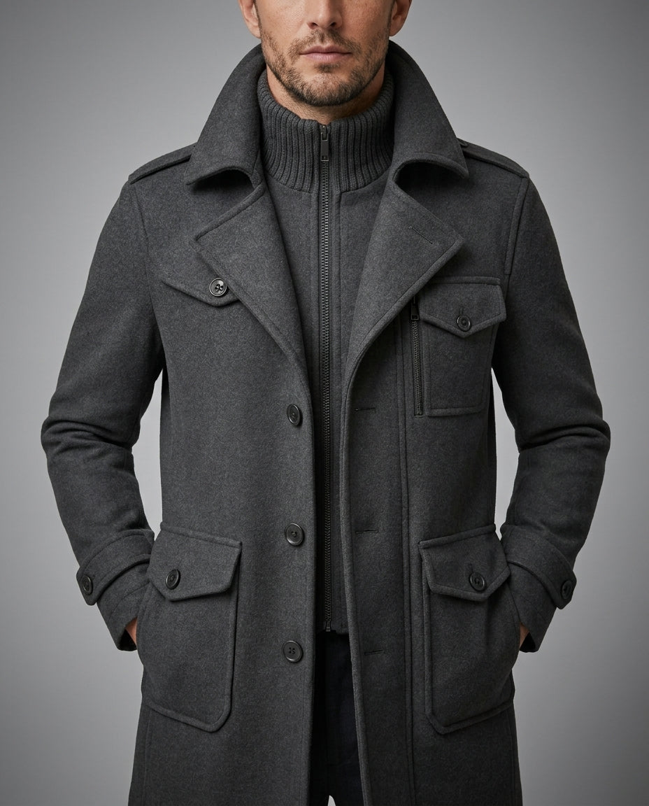 Callaghan Men's Layered Zip Field Coat
