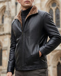 Alden Men's Sherpa Lined Leather Jacket